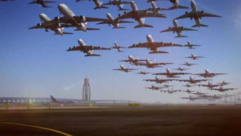 迪拜机场每天有上千架飞机起飞，现代航运量的挑战必须要有应对措施！