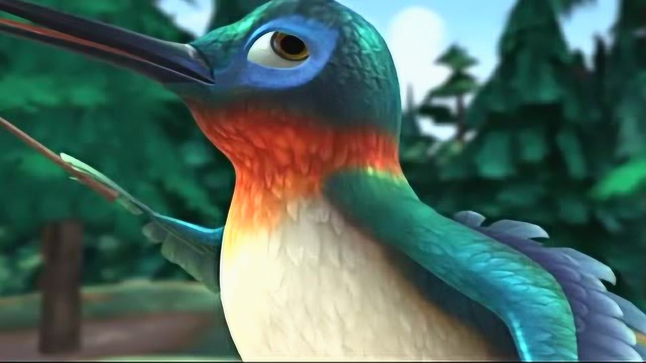 小鸟在教熊大熊二唱歌竟然被光头强打搅了太搞笑了