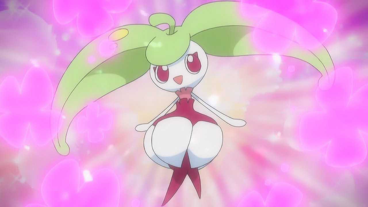 精灵宝可梦:甜竹竹进化成甜舞妮,乱巴掌打跑火箭队!