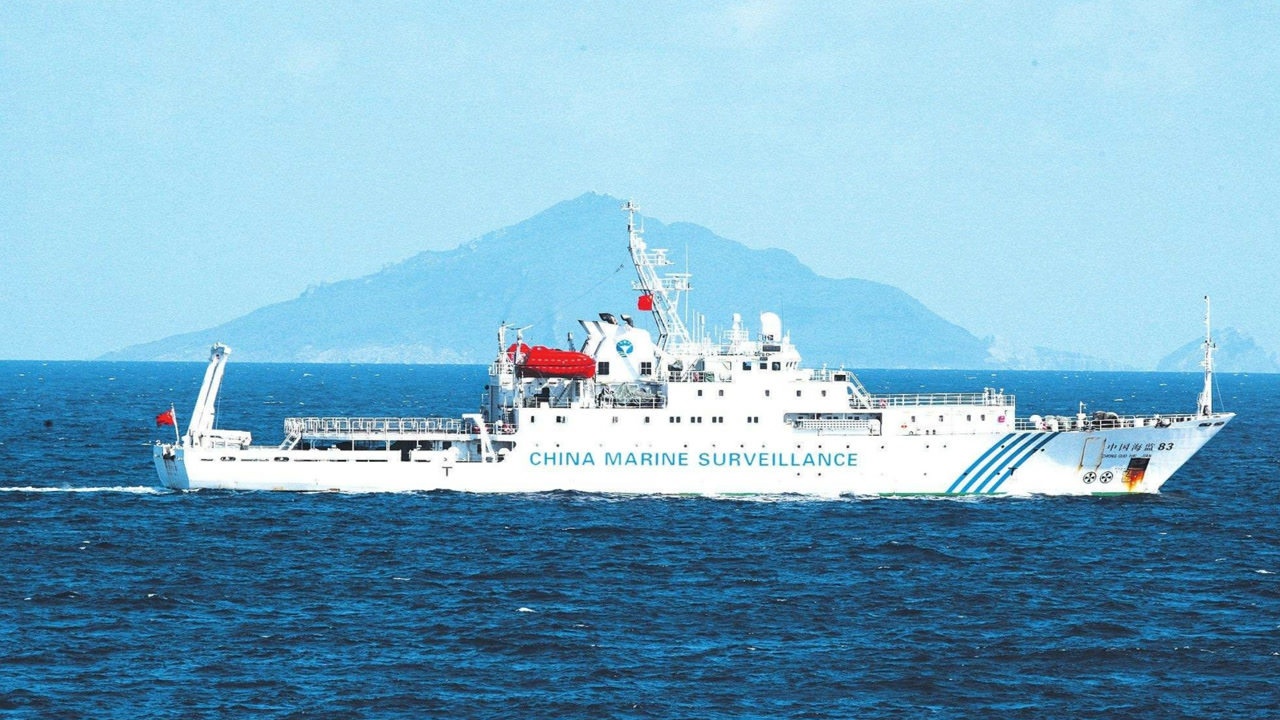 中国海警船10天内第二次巡航钓鱼岛海域 日本抗议称无法接受