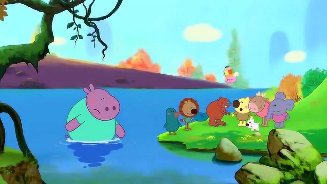 小小画家熊小米动画片,这次画的是一只河狸善于游泳和啃东西