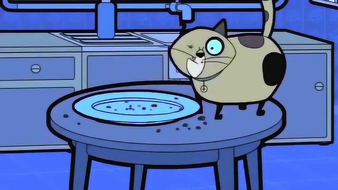 搞笑憨豆先生动画版:倒霉的憨豆先生被独眼猫陷害了