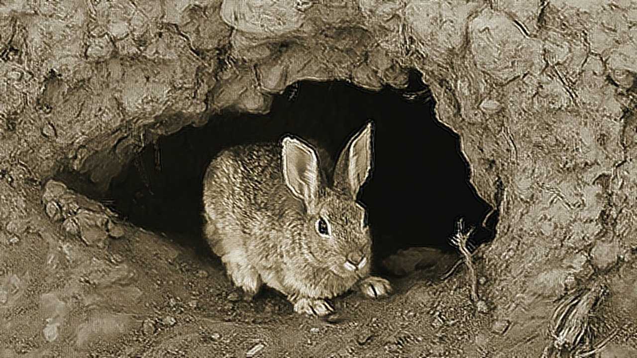 兔子在隐蔽处挖着洞,难道隐藏了什么?最后的动作才令人恍然大悟