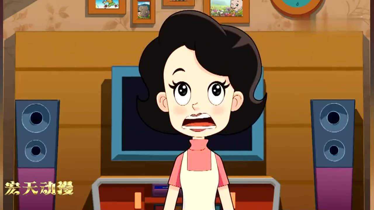 大头儿子帮围裙妈妈晾好了衣服可为什么围裙妈妈那么生气
