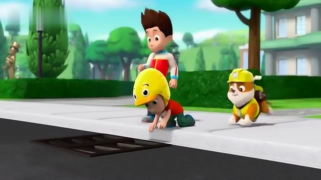 汪汪队立大功 迷你小分队队员小乌龟被困在了下水道道口