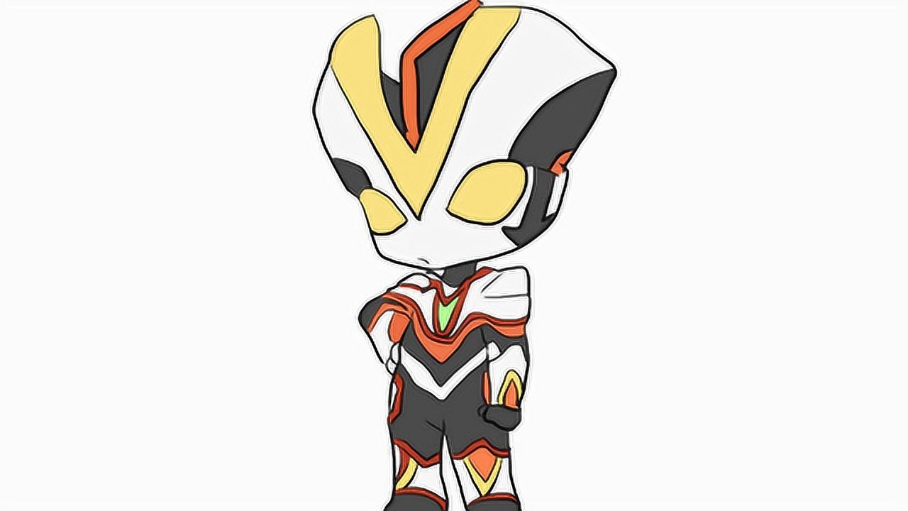 简单帅气的q版罗布奥特曼儿童卡通简笔画