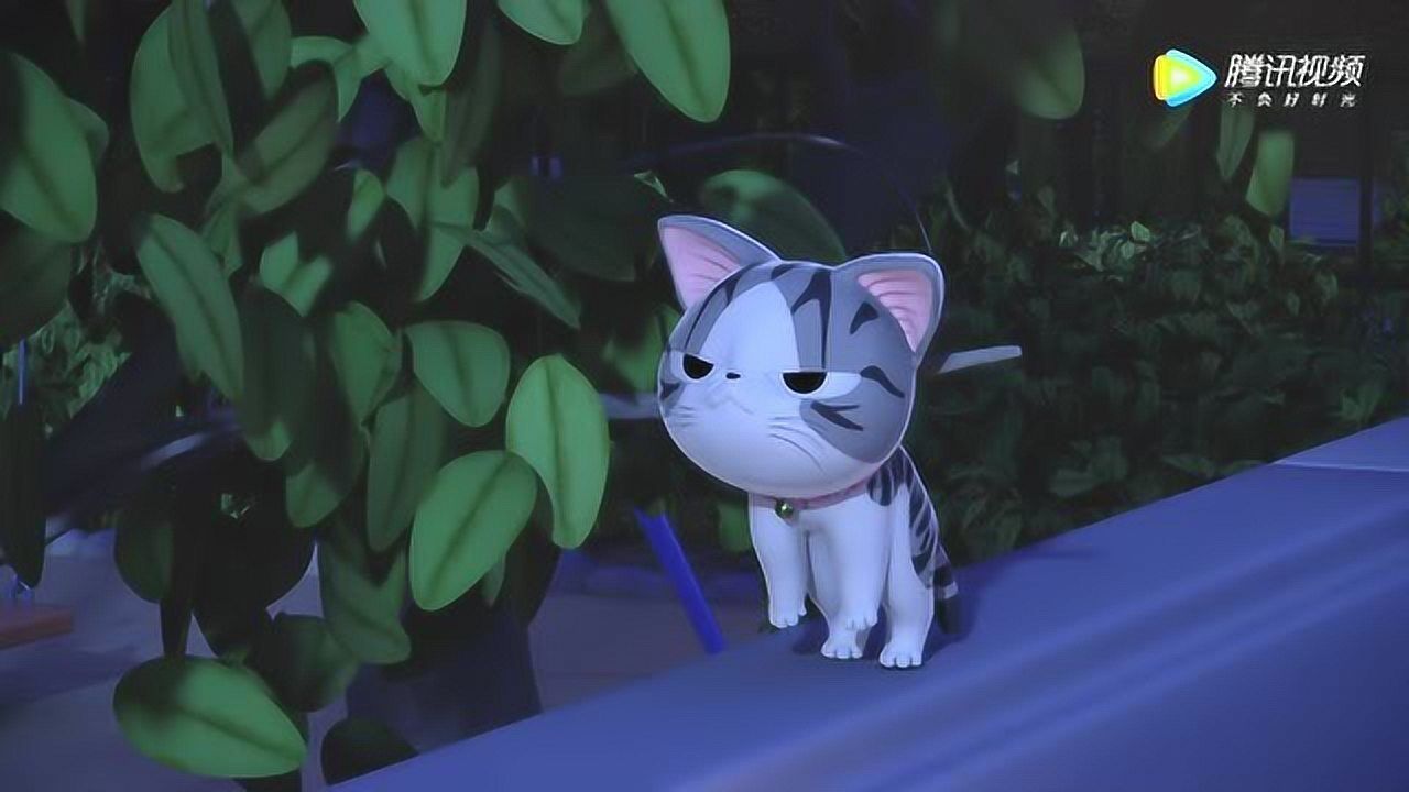 甜甜私房猫小奇卡在了树枝上怎么甩都甩不掉