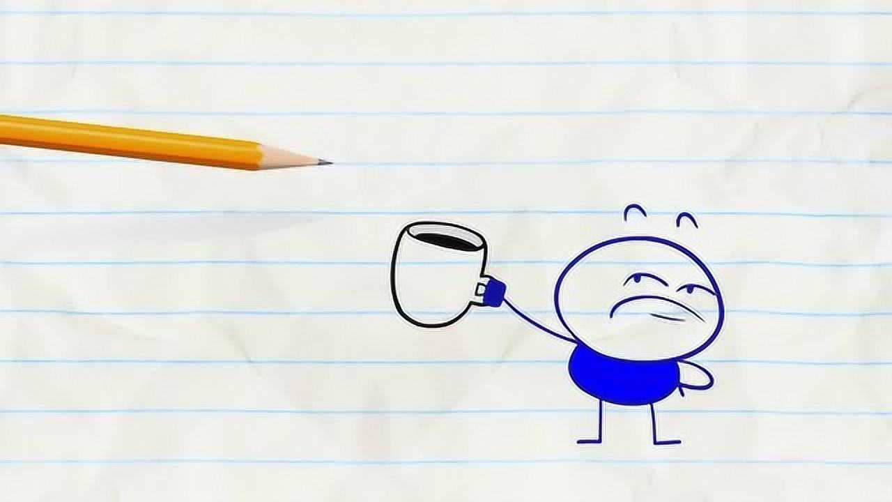 搞笑铅笔画:搞笑的纸上小动漫!好有创意