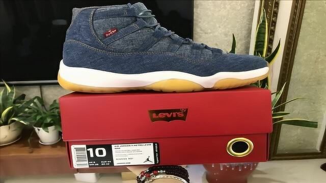 aj11李维斯联名 Levis x Air Jordan 11 牛仔蓝 细节图赏