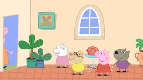 yoo视频精选小猪佩奇儿童绘画简笔画小羊苏西小狗丹尼来小猪佩奇家玩