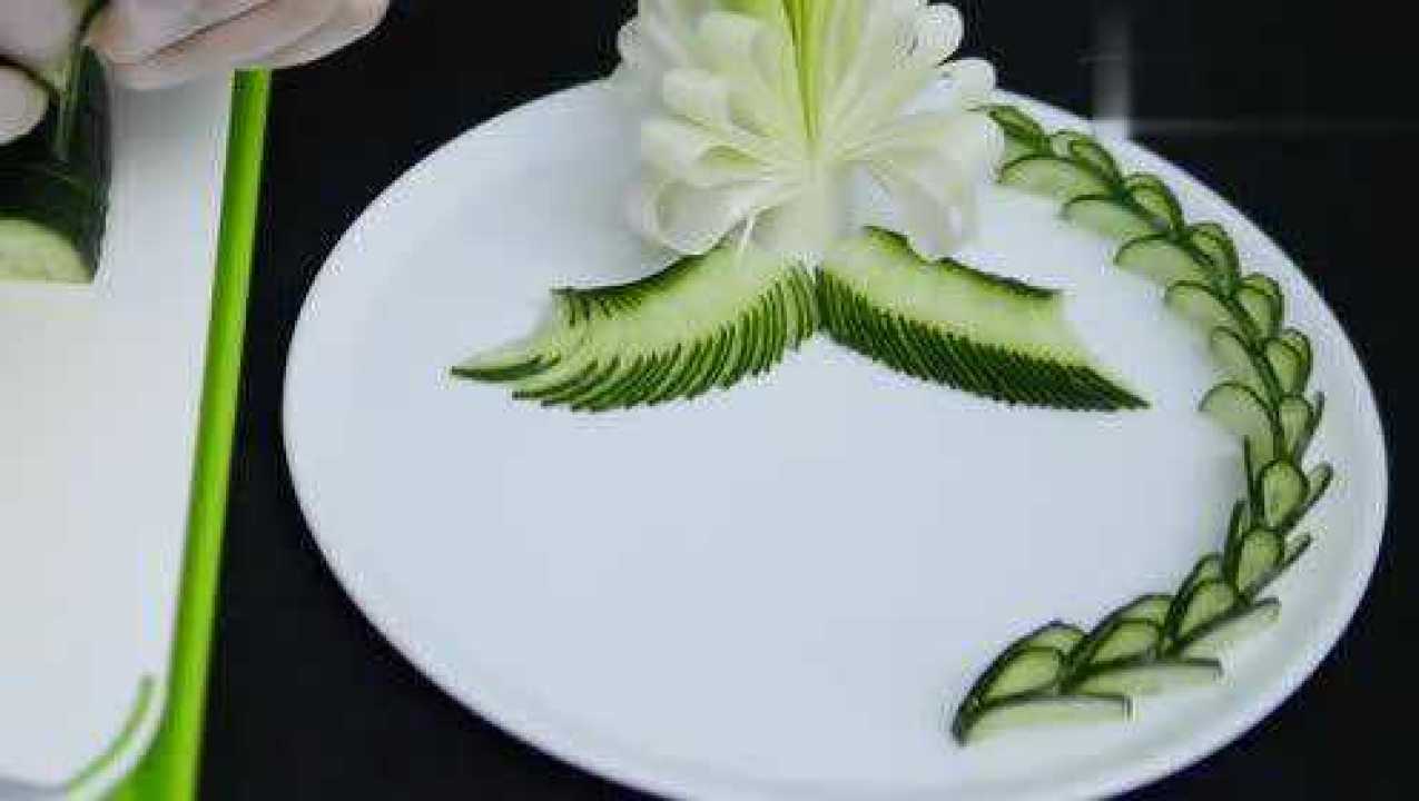 菜品装饰教你家常蔬菜摆盘花样一眼看过去美不胜收