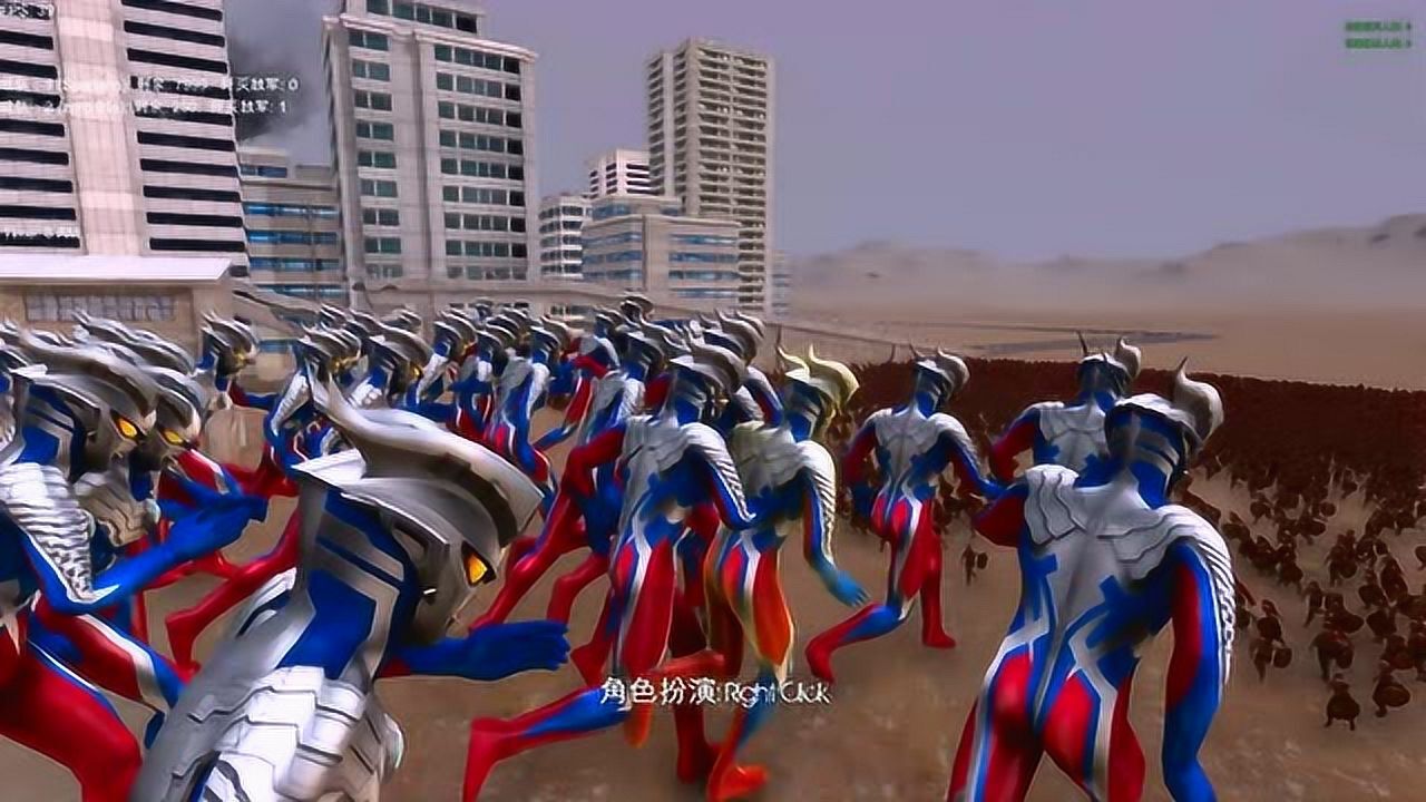 最强史诗战争模拟器斯巴达300勇士大战奥特曼给奥特曼挠痒痒