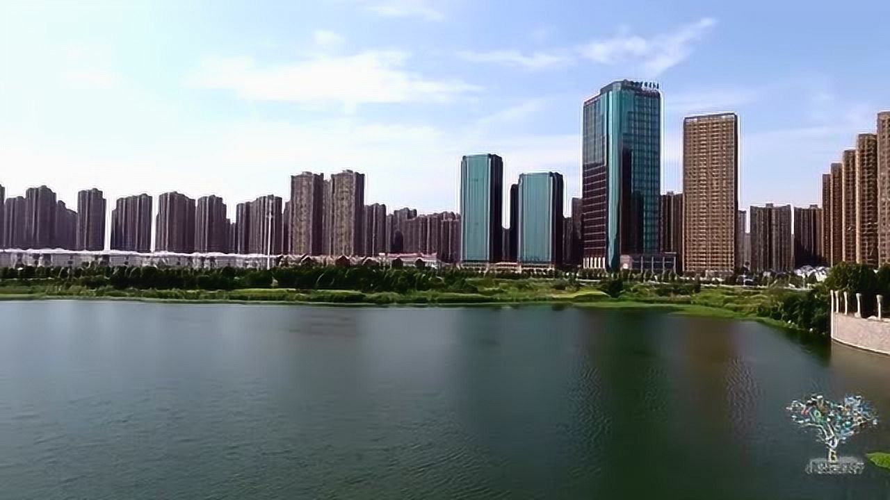 高清航拍合肥北城世纪城现代化大城市的壮丽美景