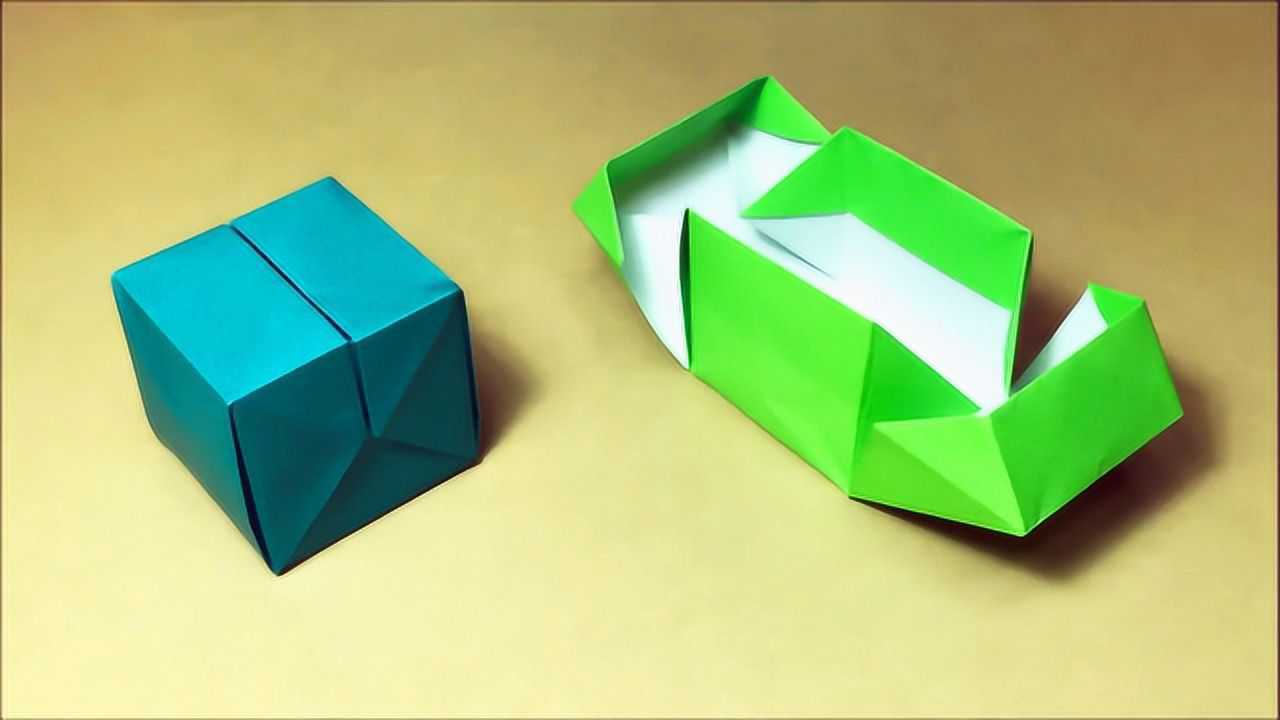 手工折纸大全,制作一个正方体纸盒子