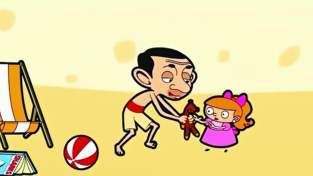 《Mr Bean》憨豆先生和小女孩一起抢泰迪熊