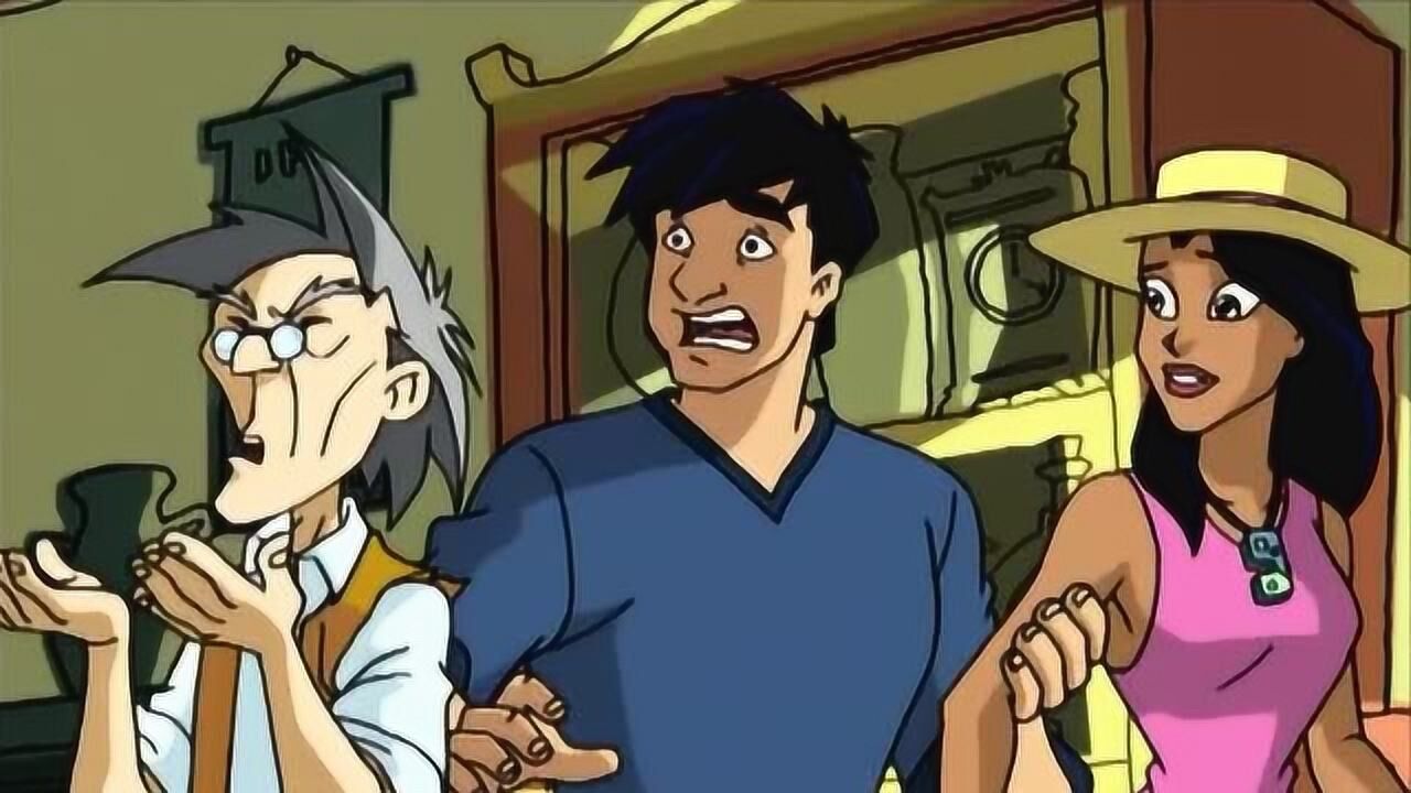 成龙历险记成龙看到小蛇很意外邀请小蛇去参观研究所