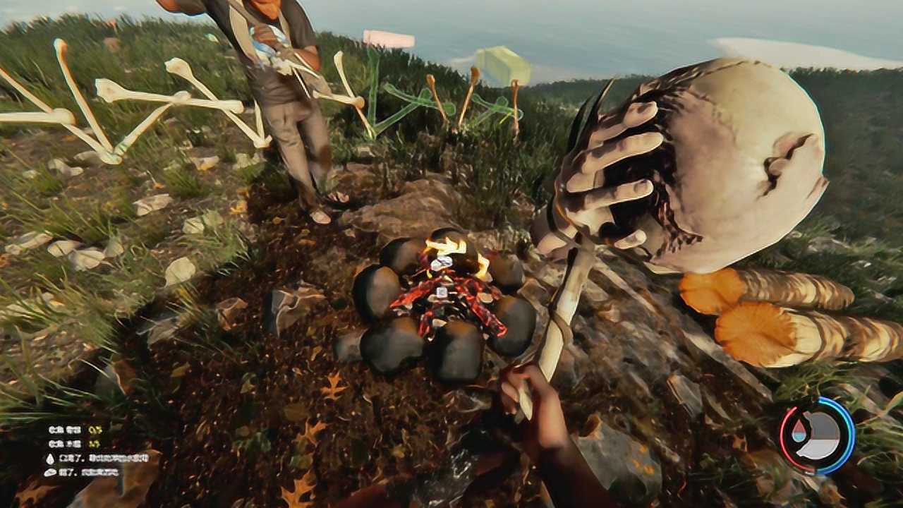 迷失森林多人联机:野人会掉落骨头,可以拿来制作骨制围栏