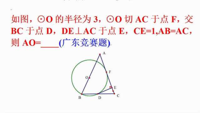 广东竞赛题,圆的切点问题,老方法新思路,如何证ODEF为正方形?