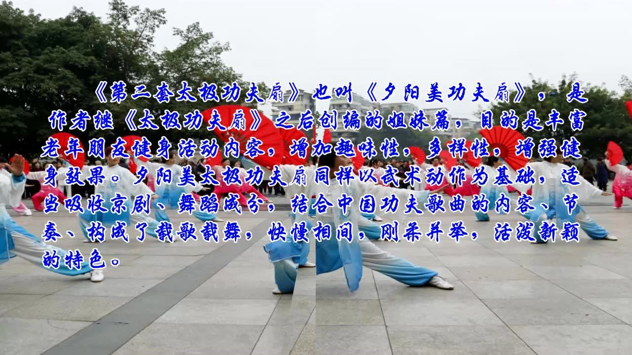 夕阳美功夫扇