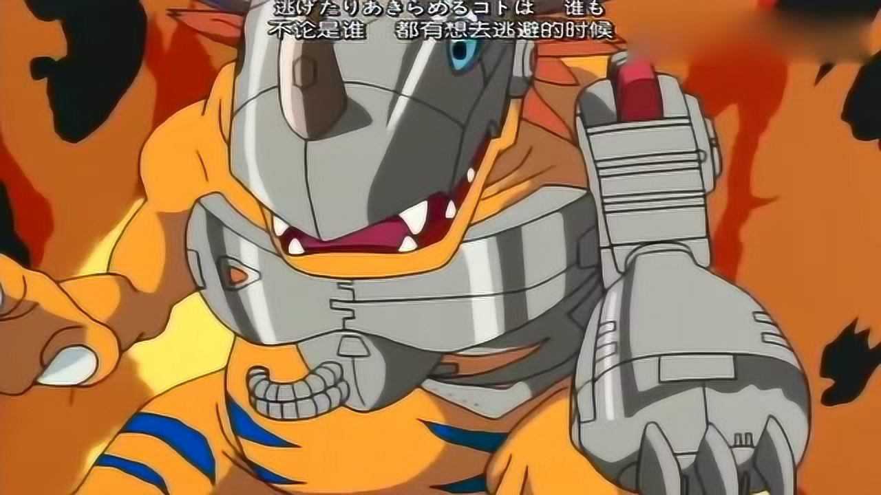 暴龙兽超进化,机械暴龙兽登场,当时看这段差点哭了!