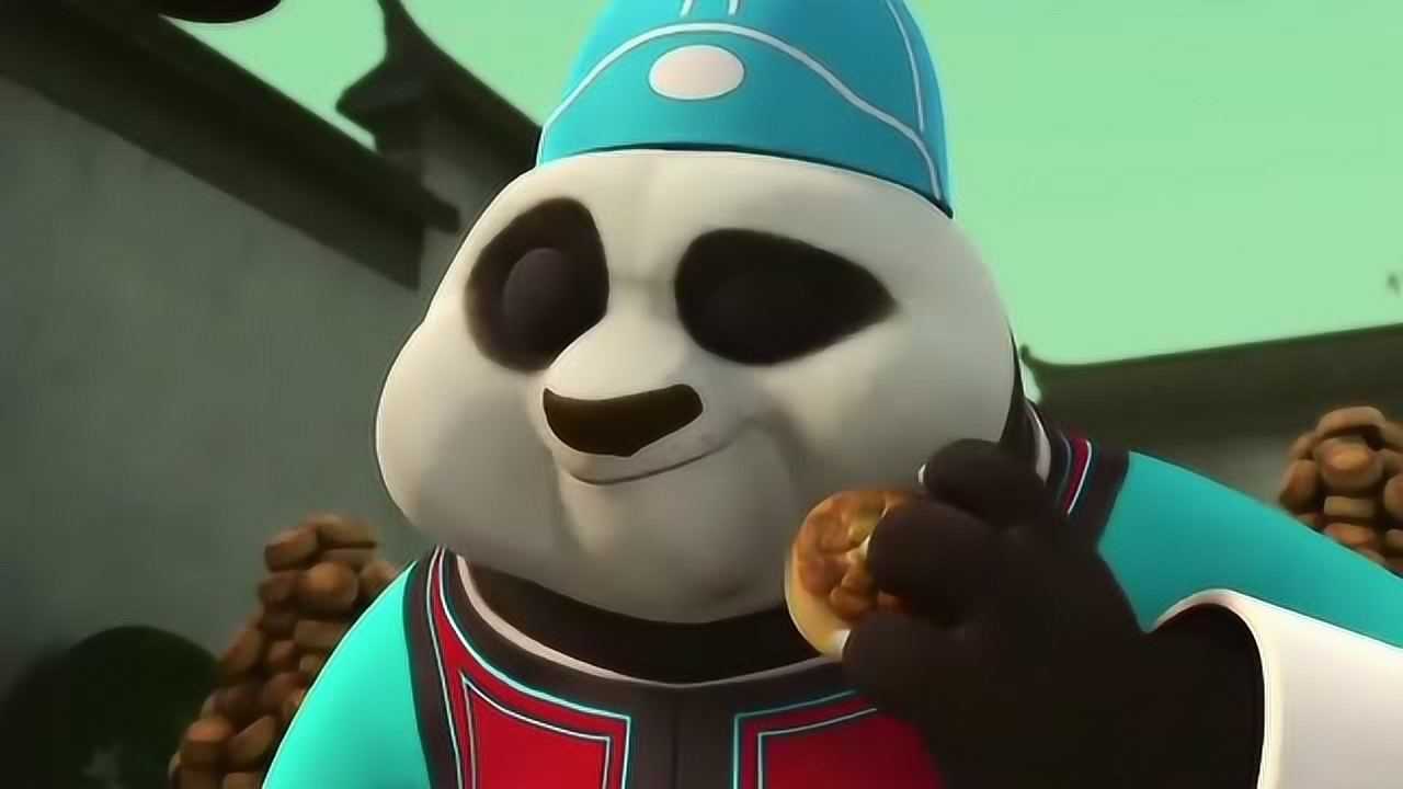 功夫熊猫:熊猫吃了蝎子的月饼,感到头晕.