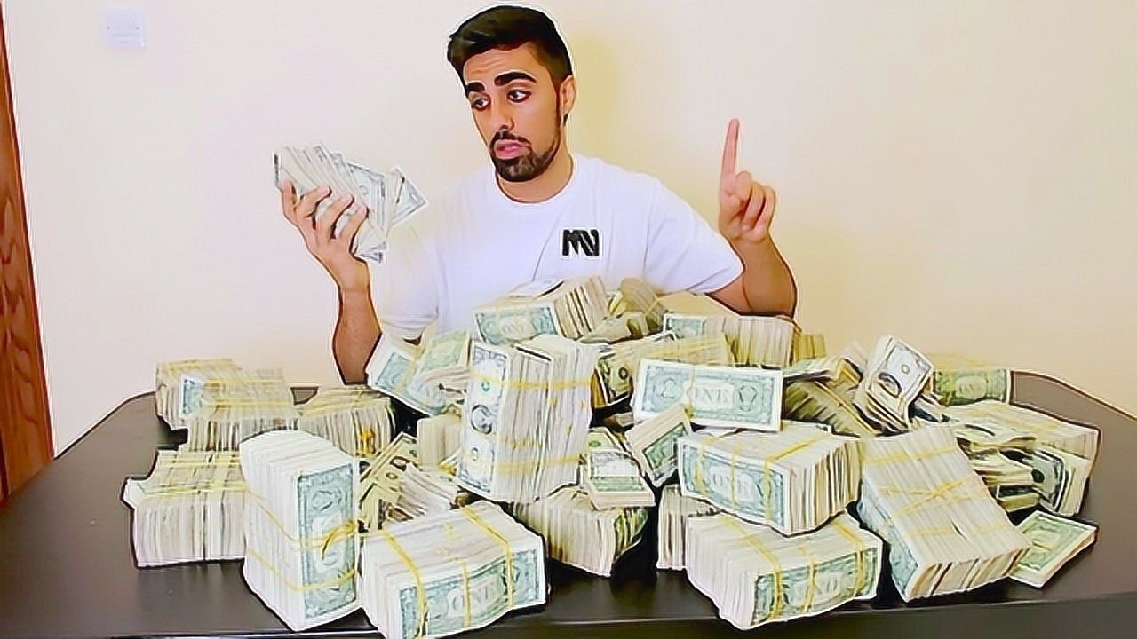 中东土豪连续数钱12小时累到半死不活网友有钱也烦恼