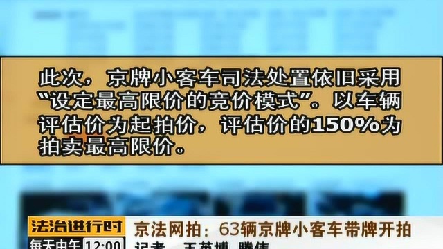 北京拍卖63辆带京牌小客车!再重复一遍,带京牌