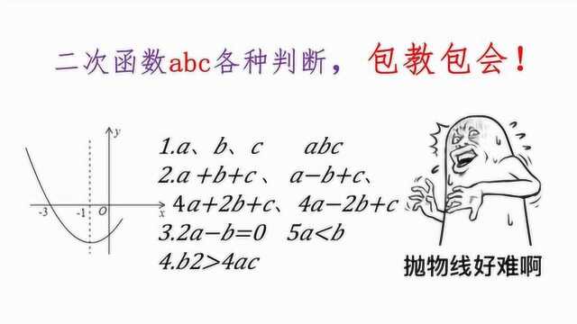 中考必考题!二次函数abc组合,你确定不要学习一下吗?