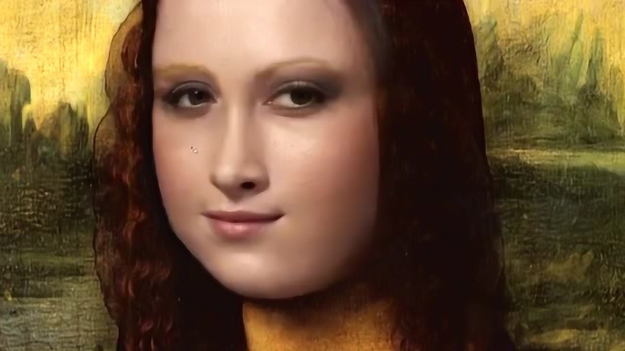 蒙娜丽莎真人是什么样的,ps大神给她画了个烟熏妆,颜值惊艳_高清1080p