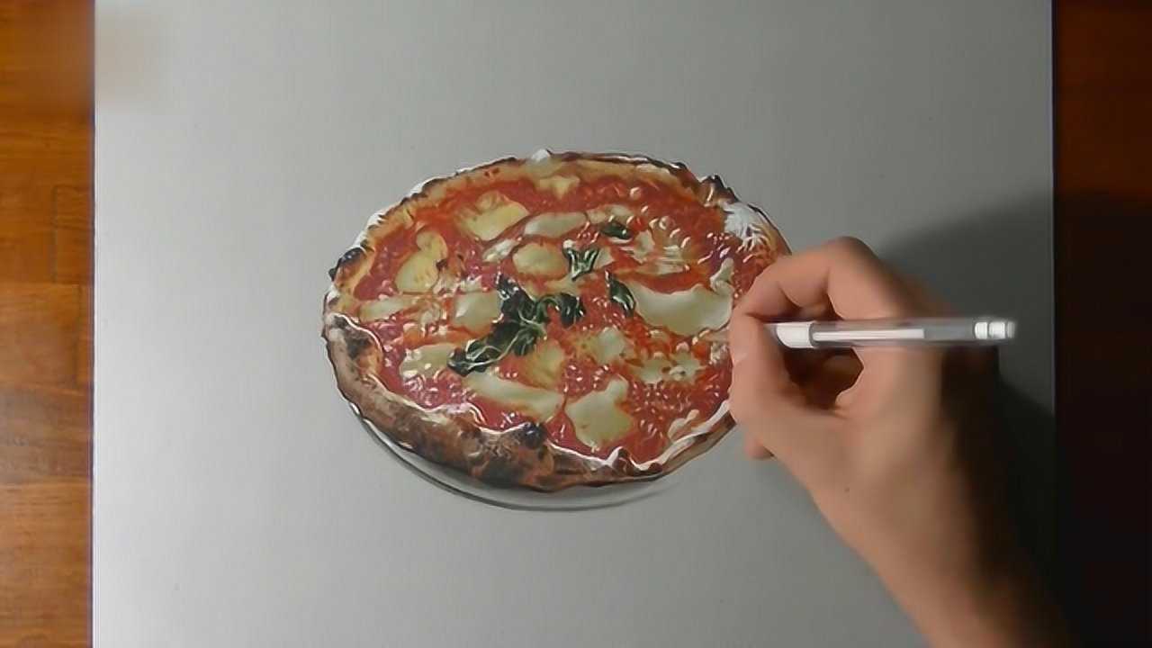 趣味简笔画美味烧饼