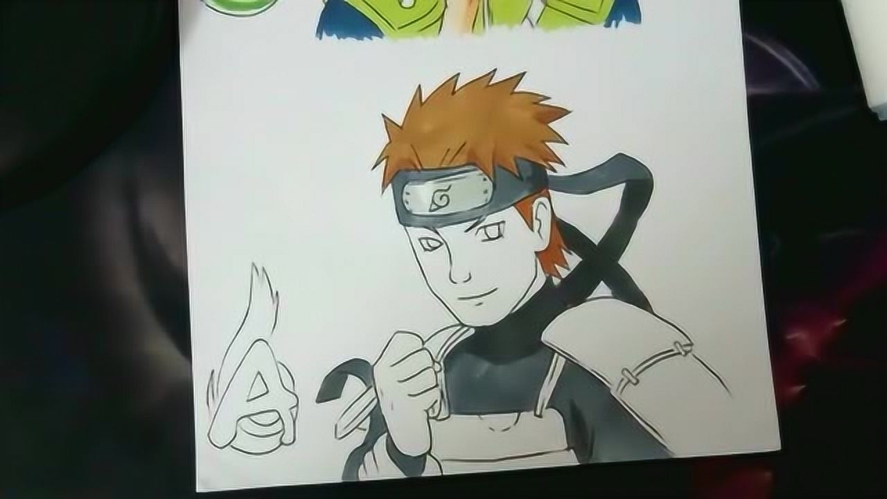 马克笔手绘火影忍者猿飞日斩太酷了