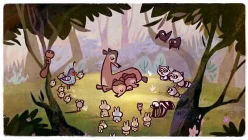 迪士尼长篇动画《小鹿斑比》，描述了克服困难茁壮成长的故事