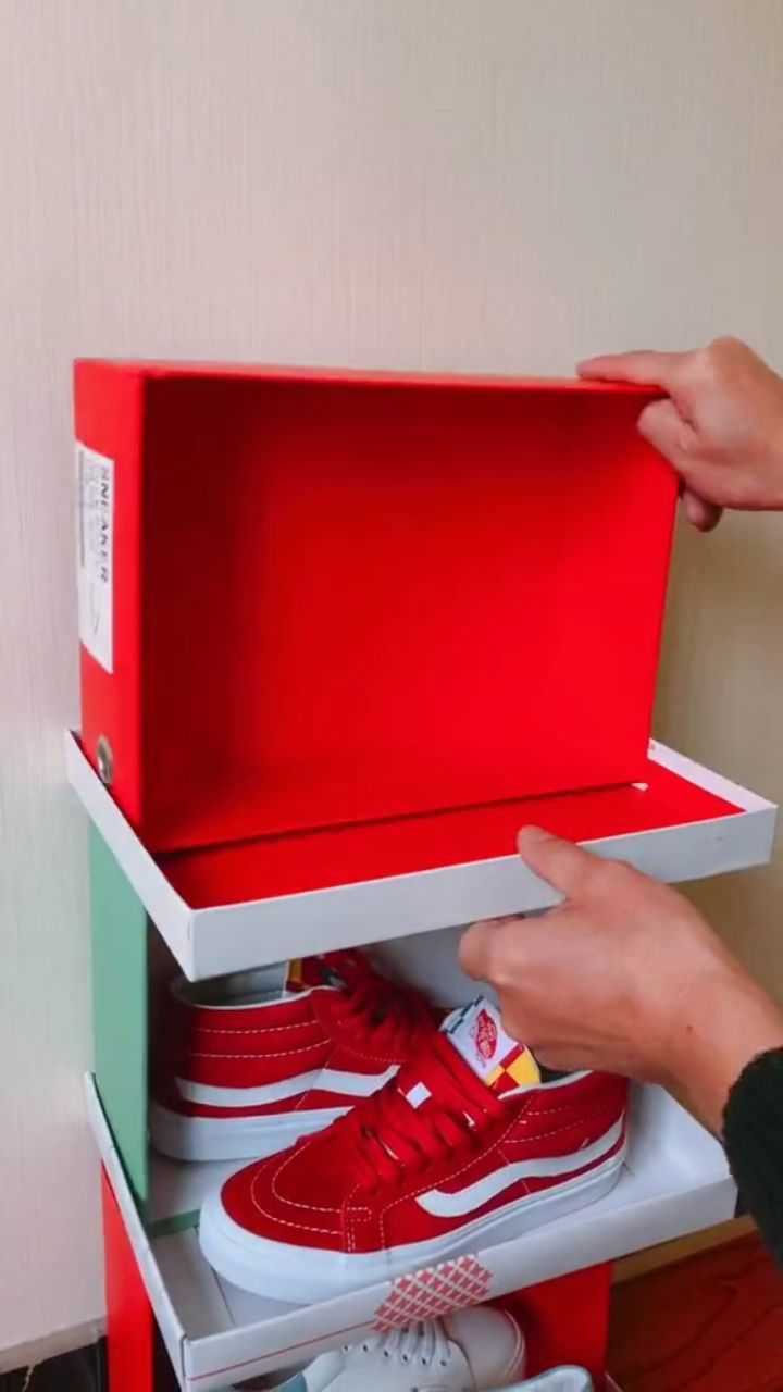 家里的鞋盒可以这样做成一个鞋架