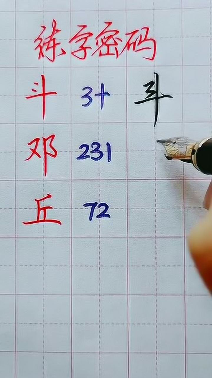 数字教你学行书，有些字还没有想到_高清1080P在线观看平台_腾讯视频