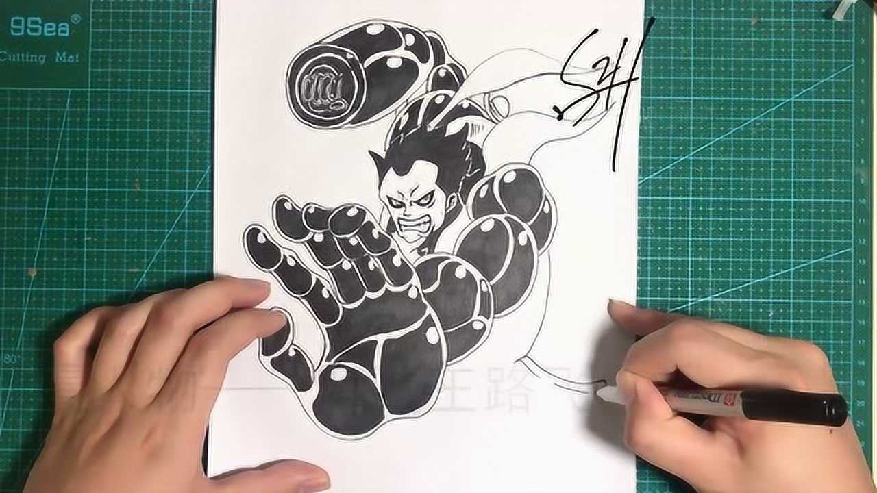 szh宋老师画动漫角色海贼王四档路飞