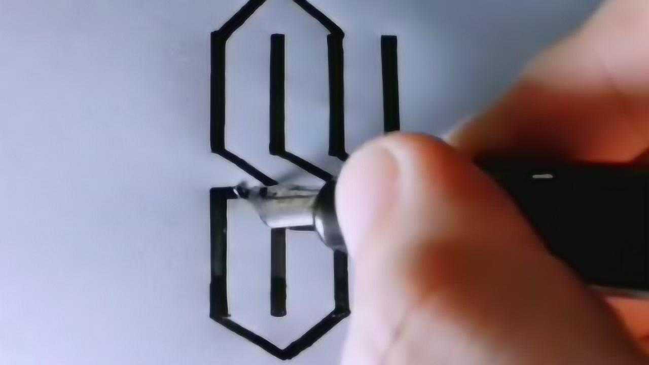 s版立体画原来是这样的只需在上面填上几笔真没想到画画原来如此简单