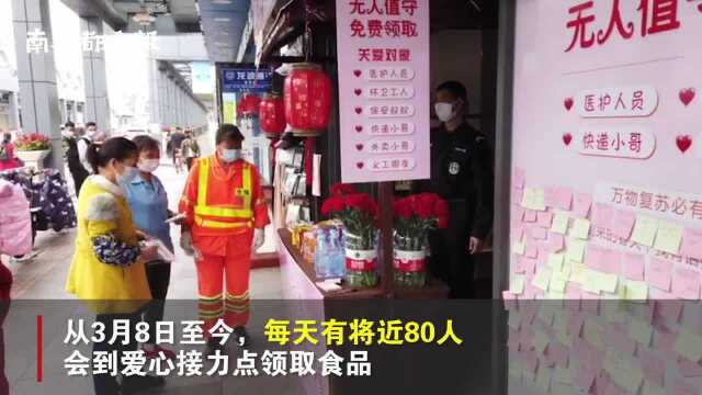 深圳一街道设无人值守“爱心站”,为城市工作者提供免费爱心食品