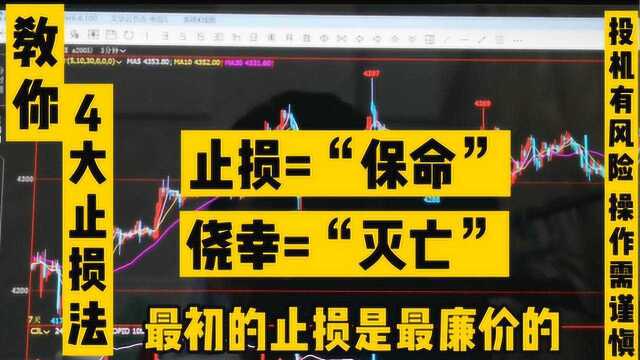 期货交易:教你4大止损常用方法!止损就是保命!莫侥幸(收藏)