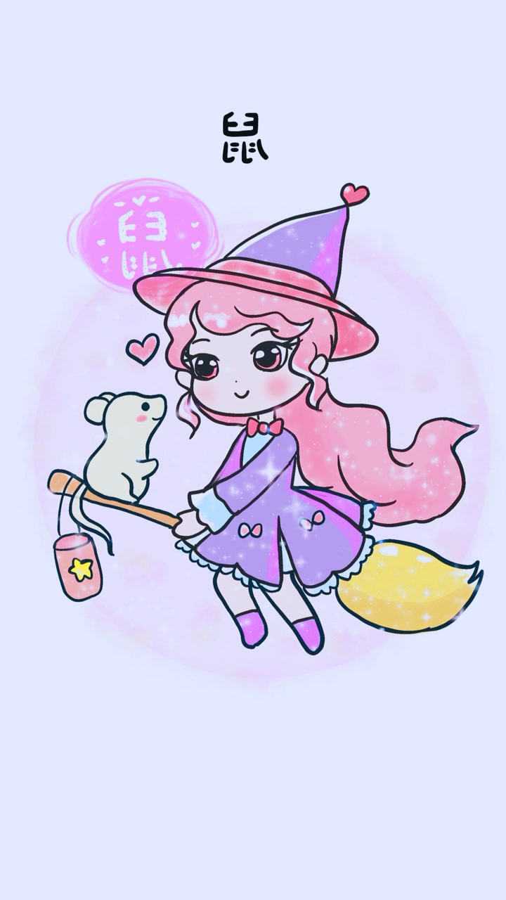 生肖卡通公主,可爱简笔画 萌萌手绘卡通