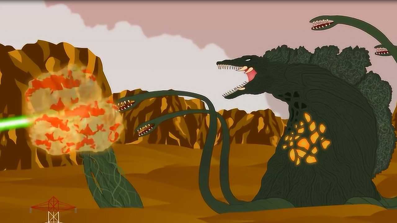 哥斯拉:哥斯拉大战王者基多拉动画,精彩!