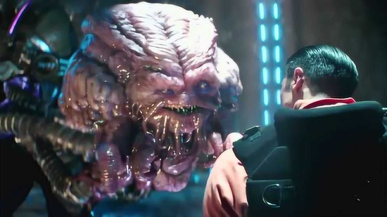 忍者神龟史莱德和朗格碰面这外星人真恶心还往下滴粘液呢