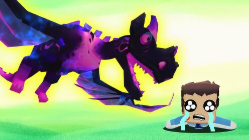 迷你世界:联机模式,100倍掉落生存,木鱼小铃铛挑战地心霸主混乱黑龙!