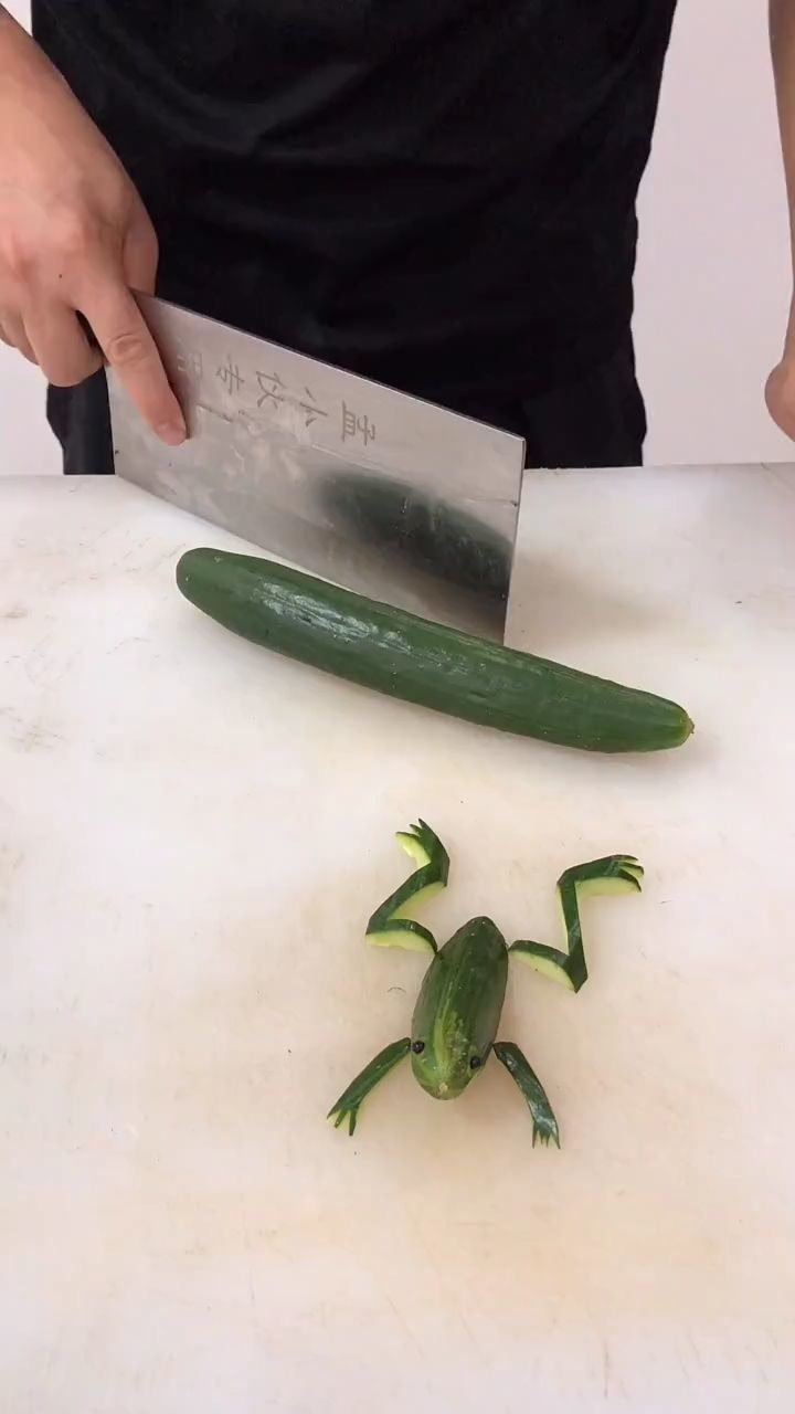 黄瓜也可以做成这种动物,厉害了,完美