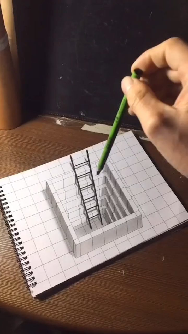 手把手教你如何画逼真的立体画!