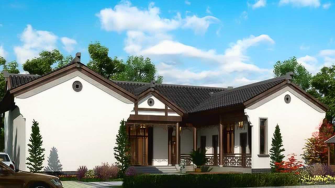 农村一层三合院自建别墅真正适合农村人的自建房