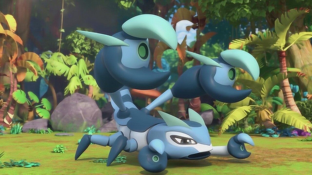 《寻灵大冒险》极电羚羊和毒液钳蝎联合作战,毒液钳蝎的身体好奇怪?