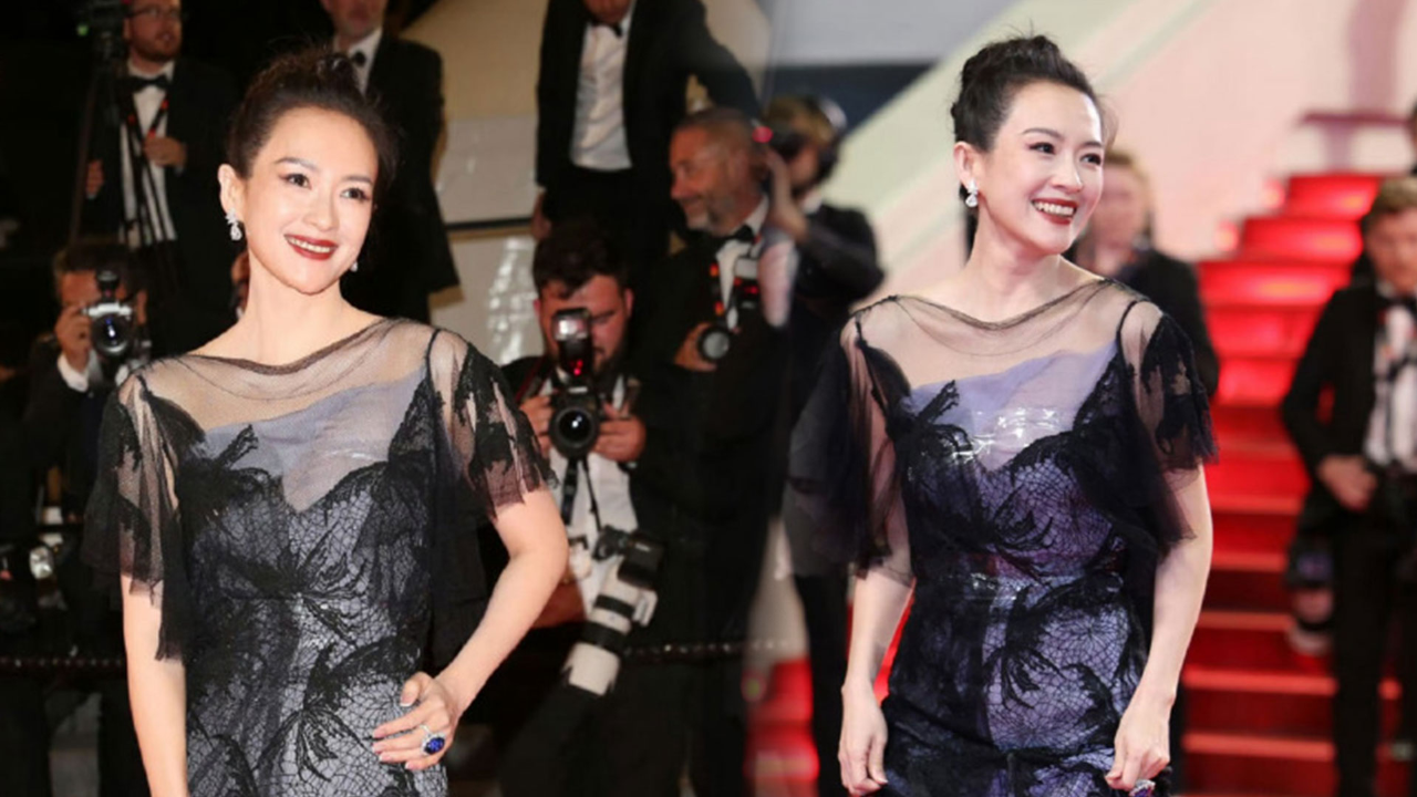 章子怡戛纳红毯享清场待遇,站c位跳舞心情好,不受汪峰恋情影响