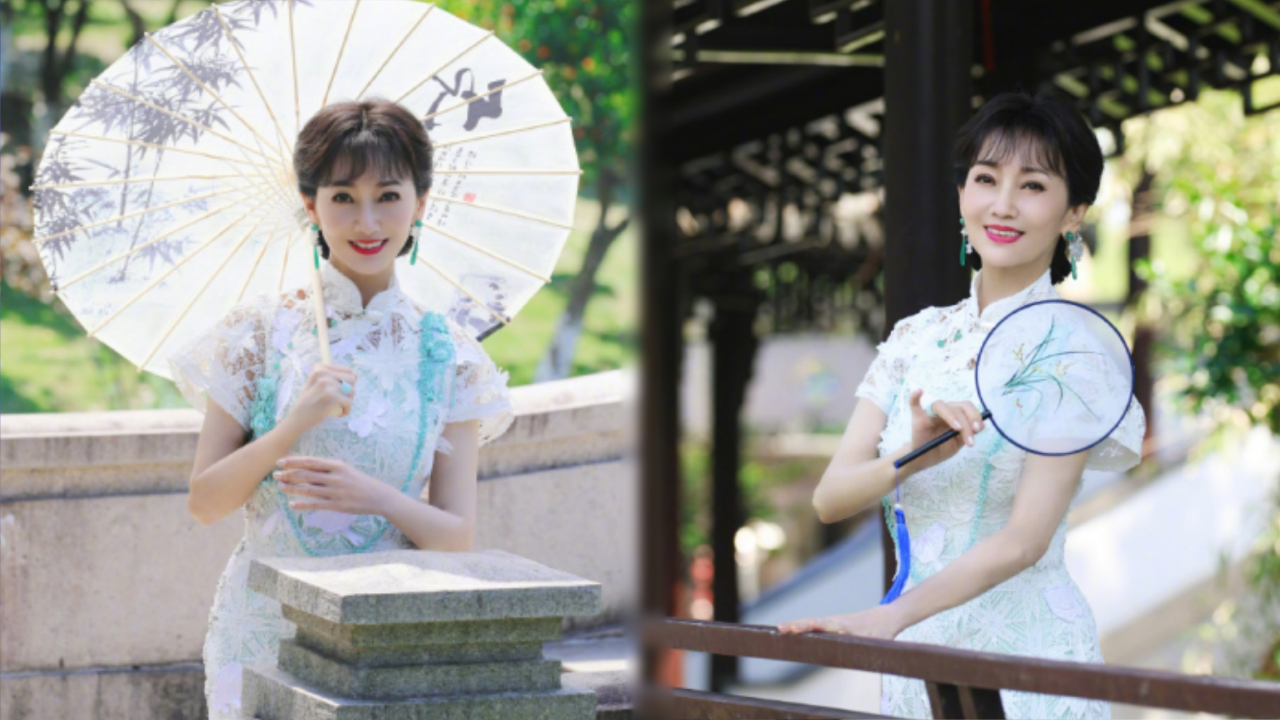 70岁赵雅芝现身苏州穿旗袍,眼角皱纹暴露真实年龄,桥头打伞梦回白娘子