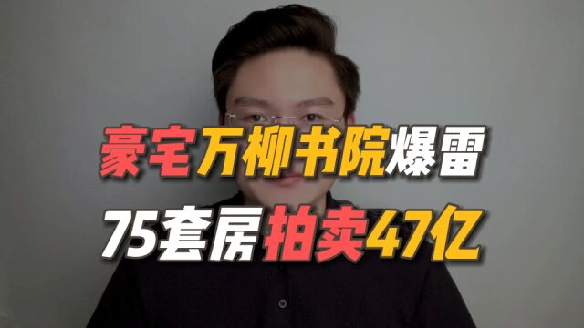 顶级豪宅万柳书院被拍卖,背后的开发商到底怎么了?