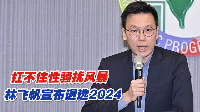 扛不住性骚扰风暴,民进党前副秘书长林飞帆宣布退选2024民代